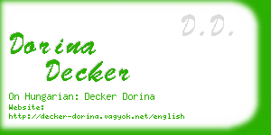 dorina decker business card